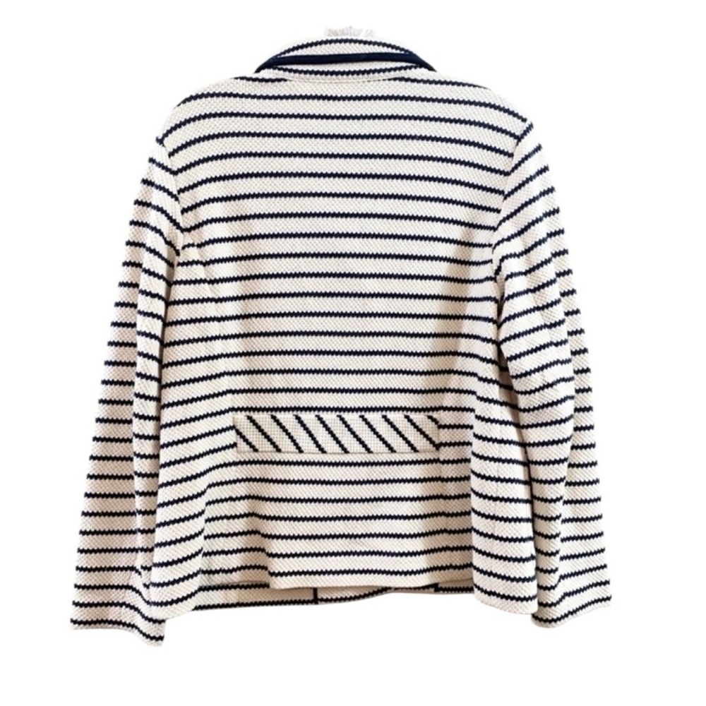 Talbots Cotton Striped Knit Blazer Cream
Navy Nautical size XL - Picture 2 of 4